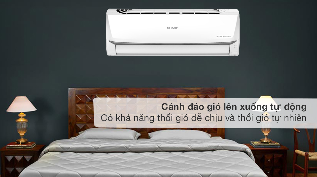 Máy lạnh Sharp Inverter 1.5 HP AH-X13ZEW - Tự động điều khiển cánh đảo gió lên xuống tự động, có khả năng thổi gió dễ chịu và gió tự nhiên Máy lạnh Sharp Inverter 1.5 HP AH-X13ZEW - Tự động điều khiển cánh đảo gió lên xuống tự động, có khả năng thổi gió dễ chịu và gió tự nhiên