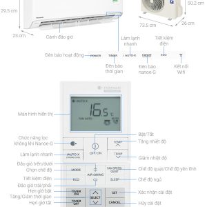 Máy lạnh Panasonic Inverter 1.5 HP CU/CS-XU12XKH-8